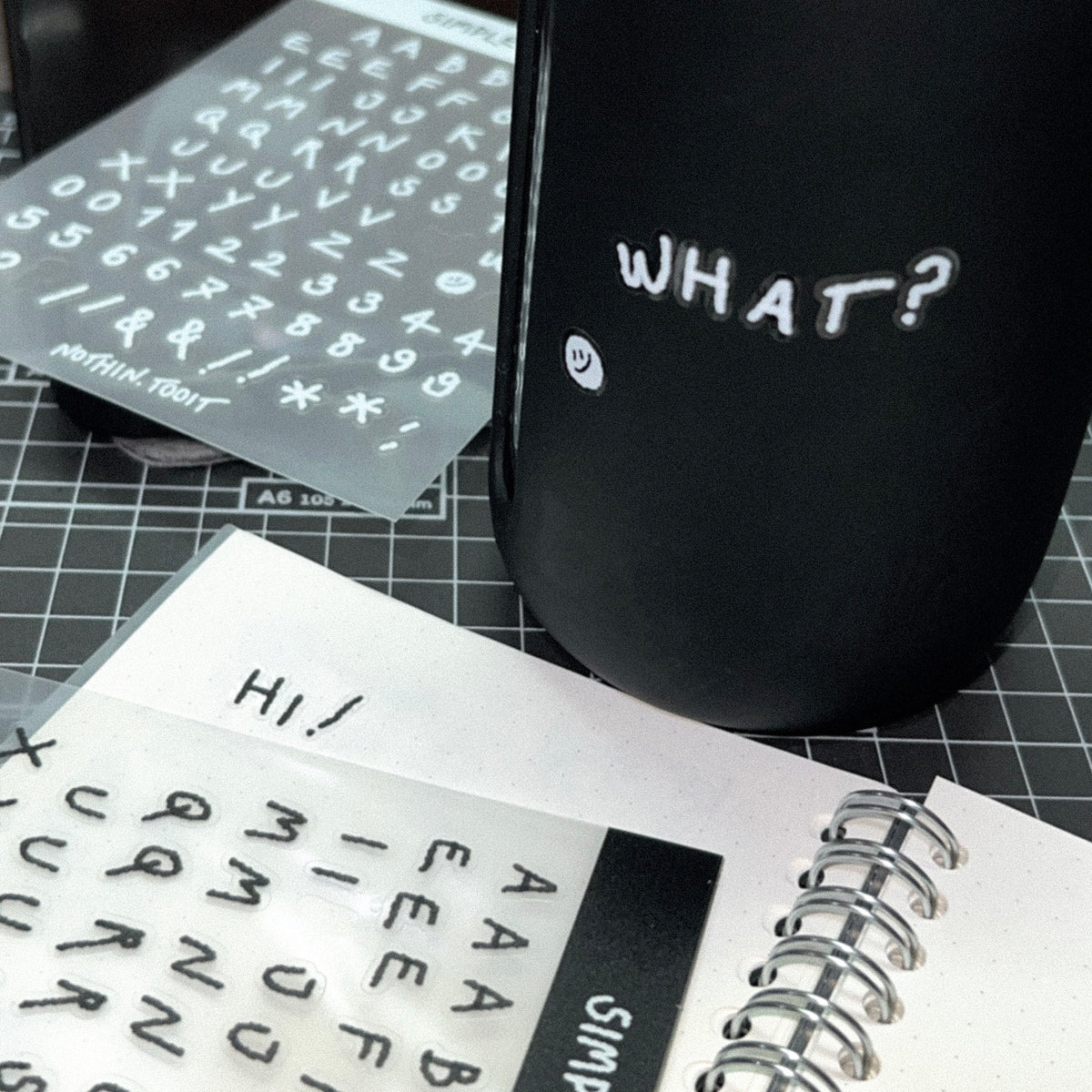 Simple Glyphs - Sticker Sheet (White)