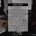Simple Glyphs - Sticker Sheet (Black)
