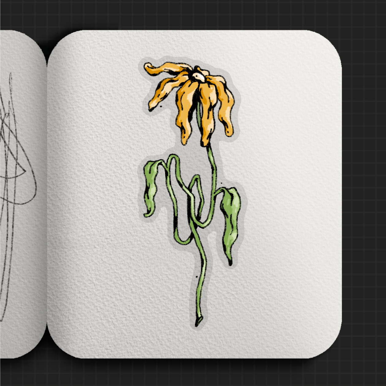 'Yellow Flower' sticker